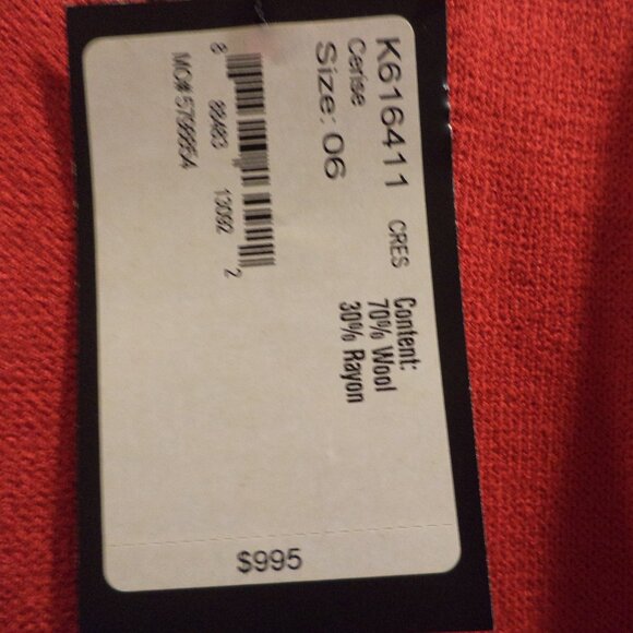 St. John RED Knit Jacket ~ Gold-tone Zip Closure New with Tags $995 `Size:Small - Picture 12 of 15